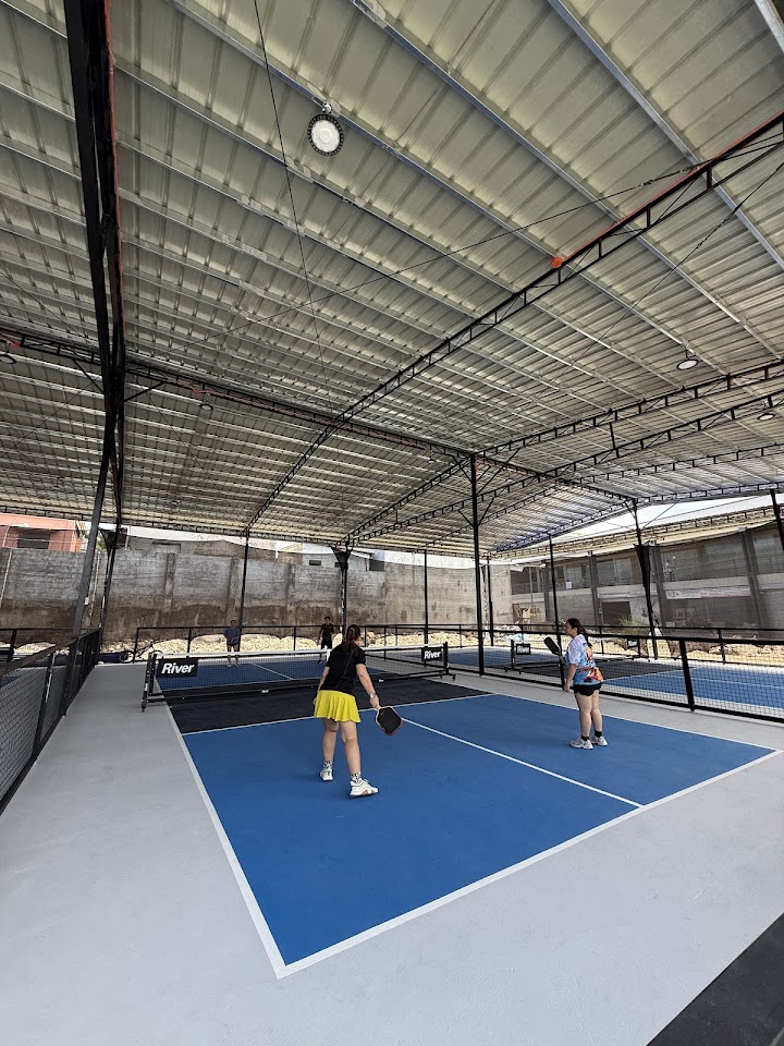 Zions Pickleball — covered court in active play